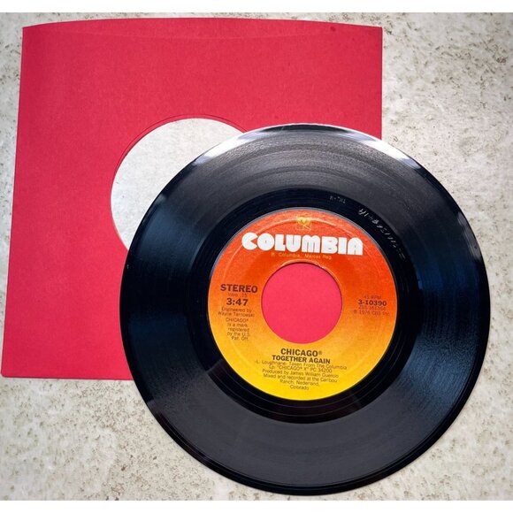Chicago If You Leave Me Now / Together Again 45 Rock 1976 Columbia 10390 VG+ - Picture 5 of 6